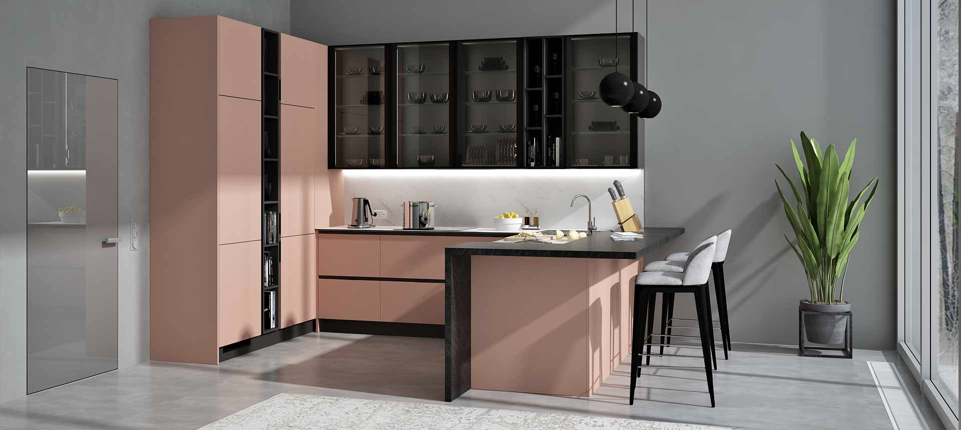 Розовый кварц матовый